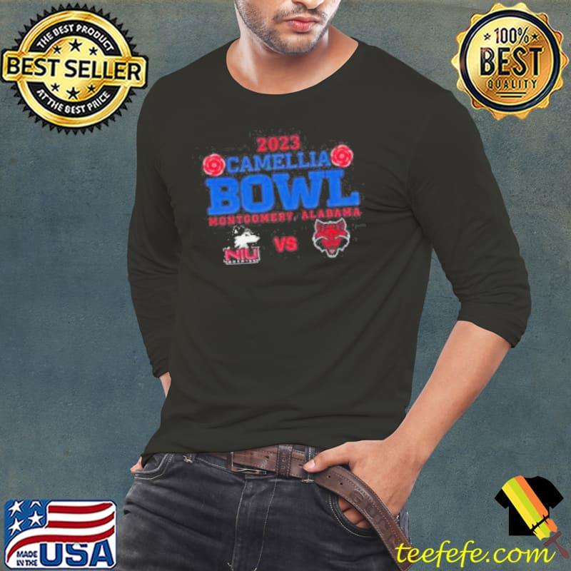 Northern Illinois Huskies vs Arkansas State Red Wolves 2023 Camellia Bowl s Long Sleeve Tee Northern Illinois Huskies vs Arkansas State Red Wolves 2023 Camellia Bowl s Long Sleeve Tee