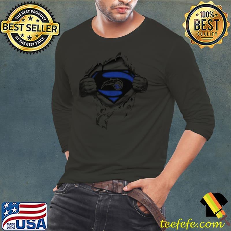 Orlando Magic Blood Inside Superman Shirt Long Sleeve Tee Orlando Magic Blood Inside Superman Shirt Long Sleeve Tee