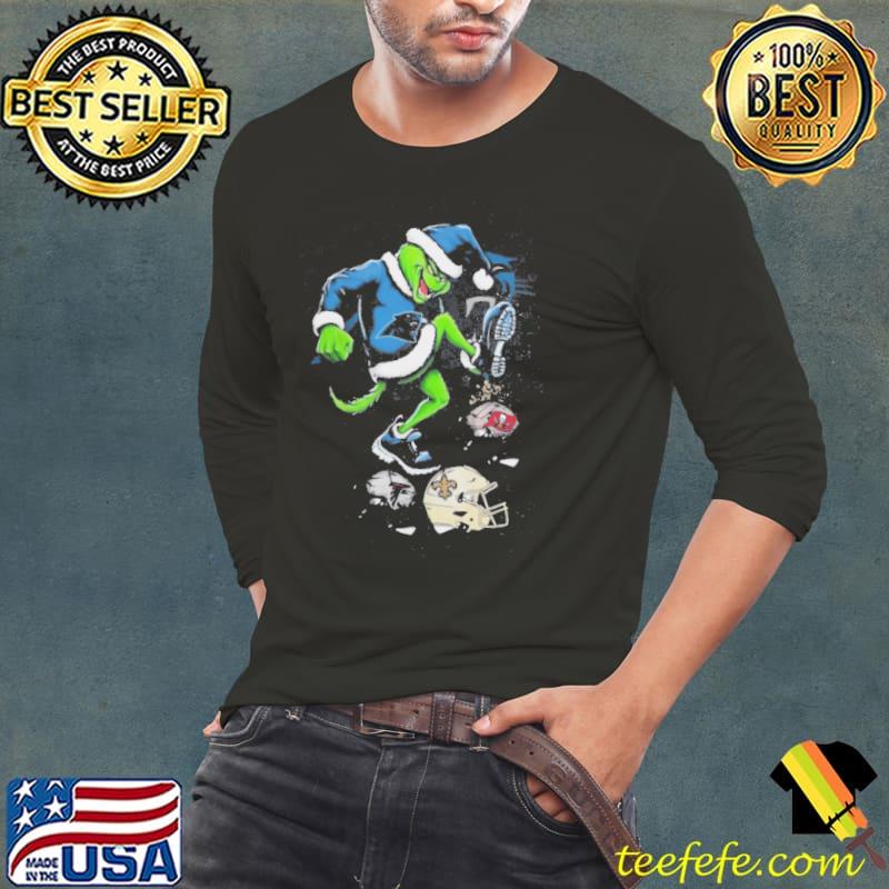 Panthers Shop The Grinch Carolina Panthers Stomp On NFL Teams Christmas Shirt Long Sleeve Tee Panthers Shop The Grinch Carolina Panthers Stomp On NFL Teams Christmas Shirt Long Sleeve Tee