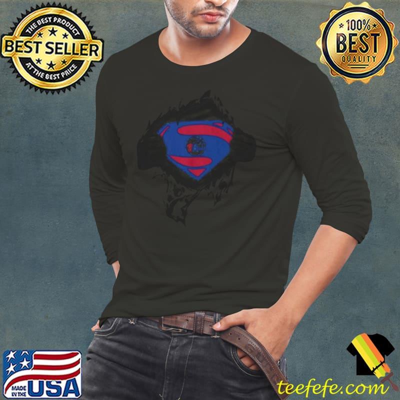 Philadelphia 76ers Blood Inside Superman Shirt Long Sleeve Tee Philadelphia 76ers Blood Inside Superman Shirt Long Sleeve Tee