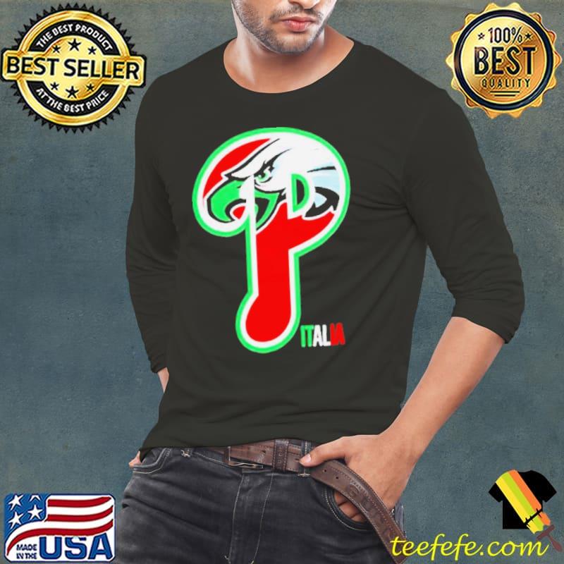 Philadelphia Phillies X Philadelphia Eagles Italia s Long Sleeve Tee Philadelphia Phillies X Philadelphia Eagles Italia s Long Sleeve Tee
