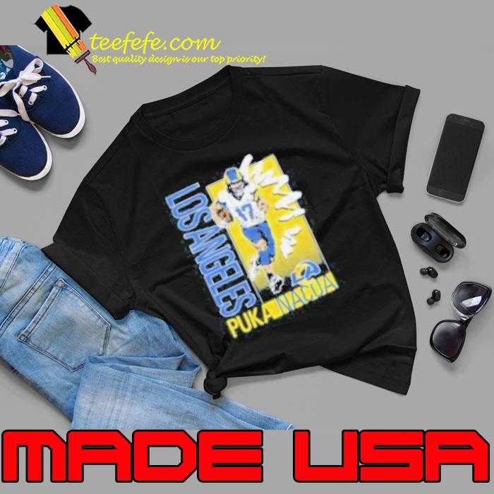 Puka Nacua Los Angeles Rams Homage Youth Caricature Player Tri Blend Shirt Unisex Puka Nacua Los Angeles Rams Homage Youth Caricature Player Tri Blend Shirt Unisex