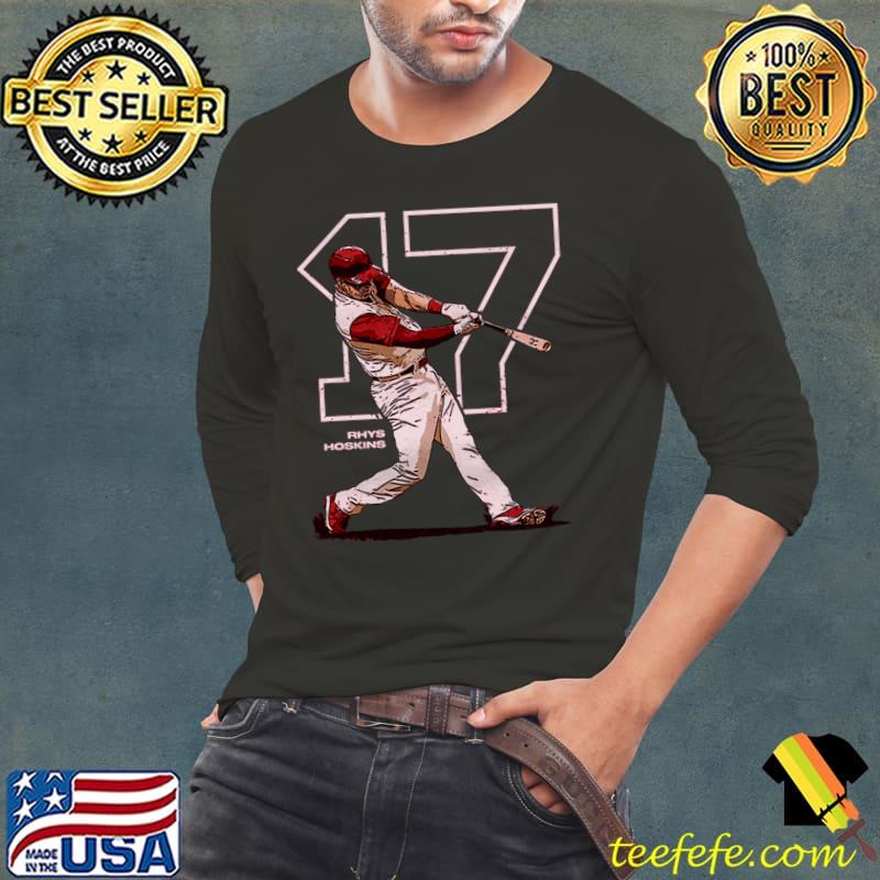 Rhys Hoskins American professional baseball first baseman Philadelphia Outline T-Shirt Long Sleeve Tee Rhys Hoskins American professional baseball first baseman Philadelphia Outline T-Shirt Long Sleeve Tee