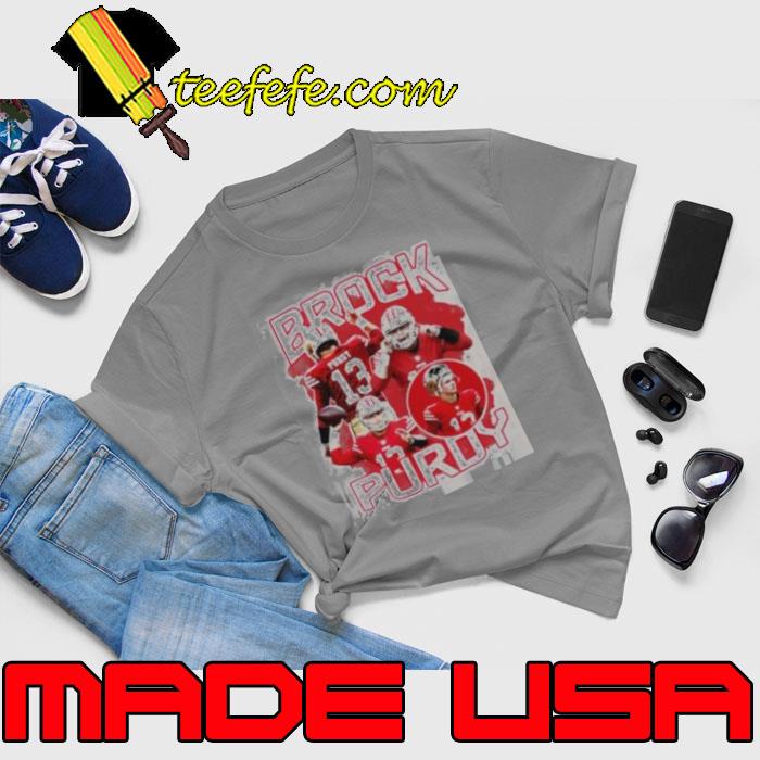 San Francisco 49ers football Brock Purdy number 13 player pose retro s Unisex San Francisco 49ers football Brock Purdy number 13 player pose retro s Unisex