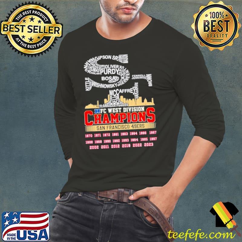 San Francisco 49ers Players Names 2023 NFC West Division Champions Shirt Long Sleeve Tee San Francisco 49ers Players Names 2023 NFC West Division Champions Shirt Long Sleeve Tee