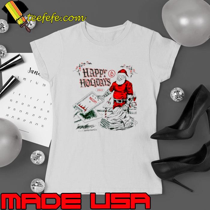 Santa Happy Holidays 2023 s Ladies tee Santa Happy Holidays 2023 s Ladies tee