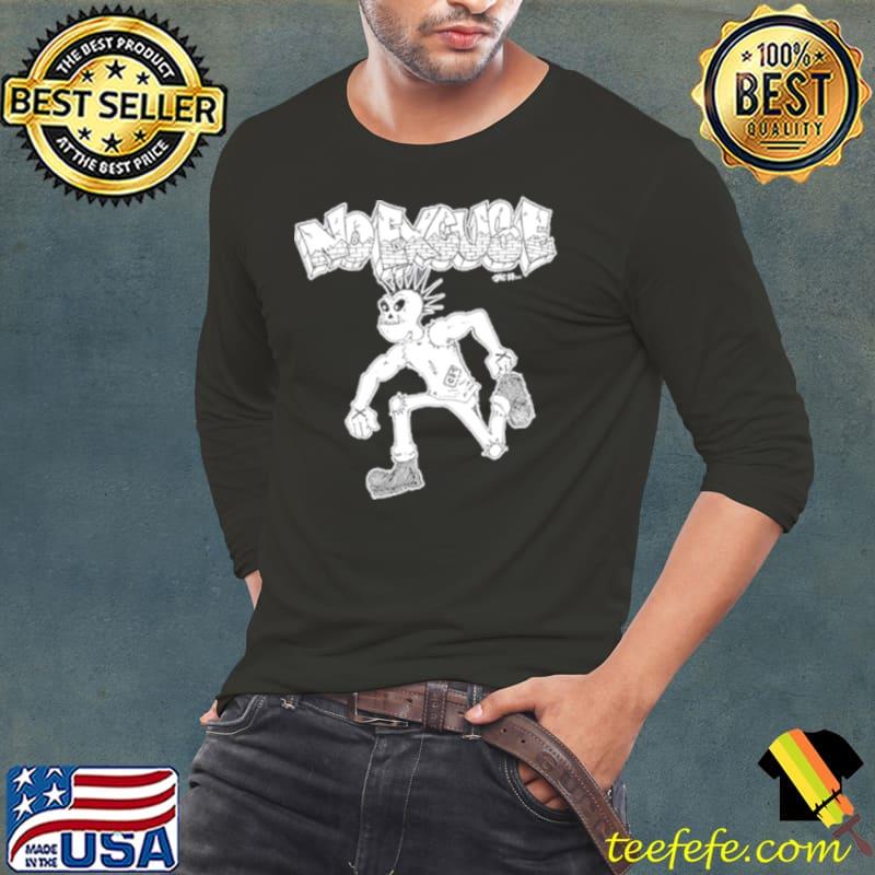 Set The Fire Records No Excuse Edge Punk Shirt Long Sleeve Tee Set The Fire Records No Excuse Edge Punk Shirt Long Sleeve Tee