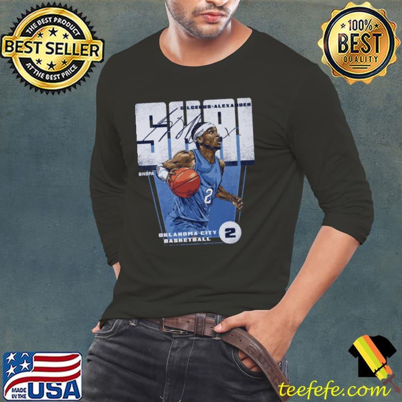 Shai Gilgeous Alexander Oklahoma City professional basketball Signature T-Shirt Long Sleeve Tee Shai Gilgeous Alexander Oklahoma City professional basketball Signature T-Shirt Long Sleeve Tee