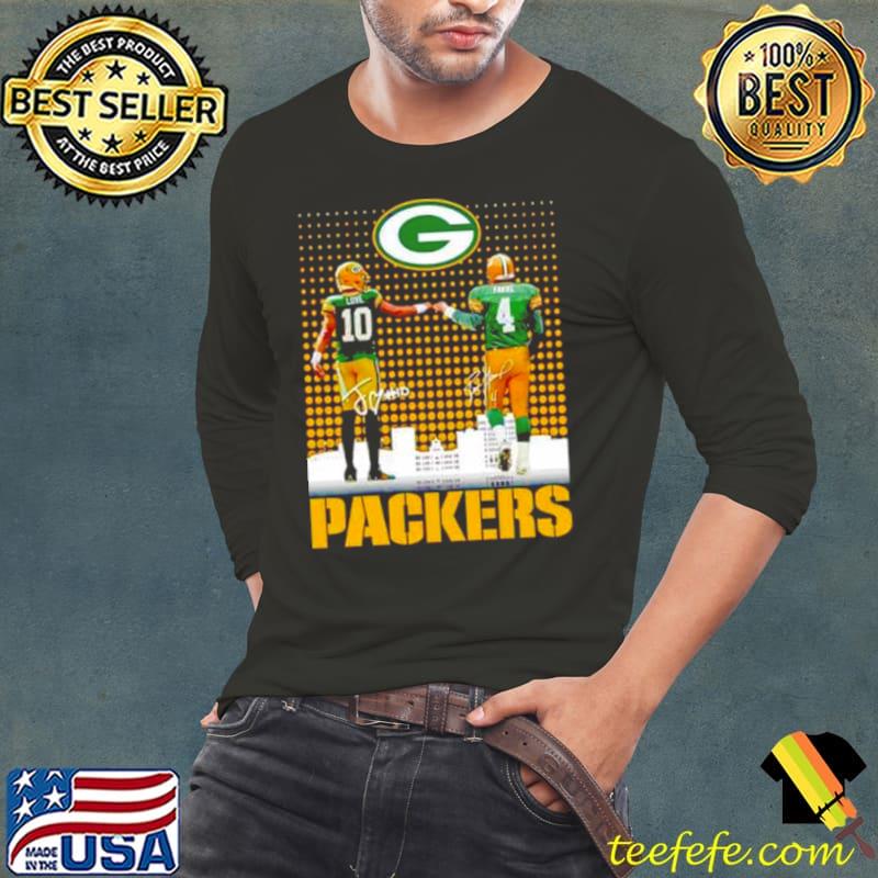 Skyline Jordan Love And Brett Favre Packers Signatures Shirt Long Sleeve Tee Skyline Jordan Love And Brett Favre Packers Signatures Shirt Long Sleeve Tee