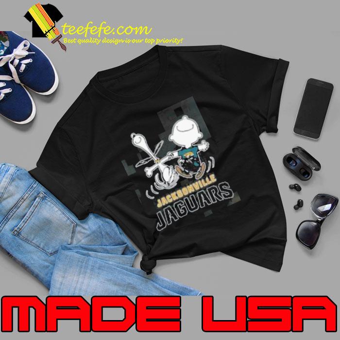 Snoopy And Charlie Brown Happy Jacksonville Jaguars Fans Shirt Unisex Snoopy And Charlie Brown Happy Jacksonville Jaguars Fans Shirt Unisex