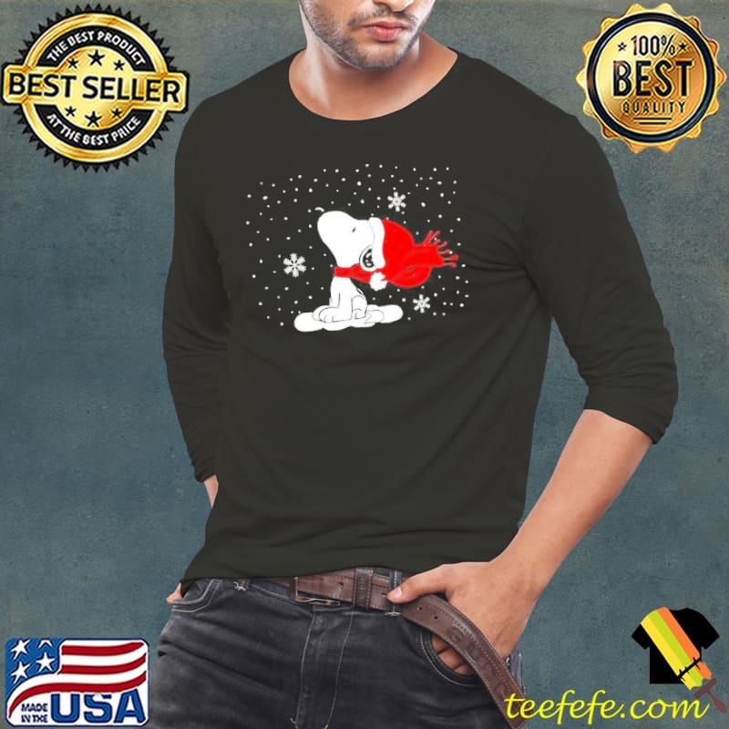 Snoopy Hat Sannta See Snow Mery Christmas Shirt Long Sleeve Tee Snoopy Hat Sannta See Snow Mery Christmas Shirt Long Sleeve Tee
