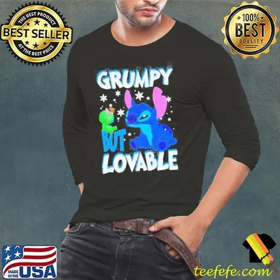 Stitch grumpy but lovable character funny shirt