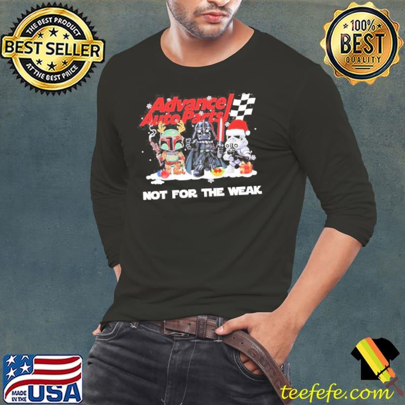 Stormtrooper santa, Darth Vader and Iron mando reindeer Advance Auto Parts Not For The Weak merry christmas s Long Sleeve Tee Stormtrooper santa, Darth Vader and Iron mando reindeer Advance Auto Parts Not For The Weak merry christmas s Long Sleeve Tee
