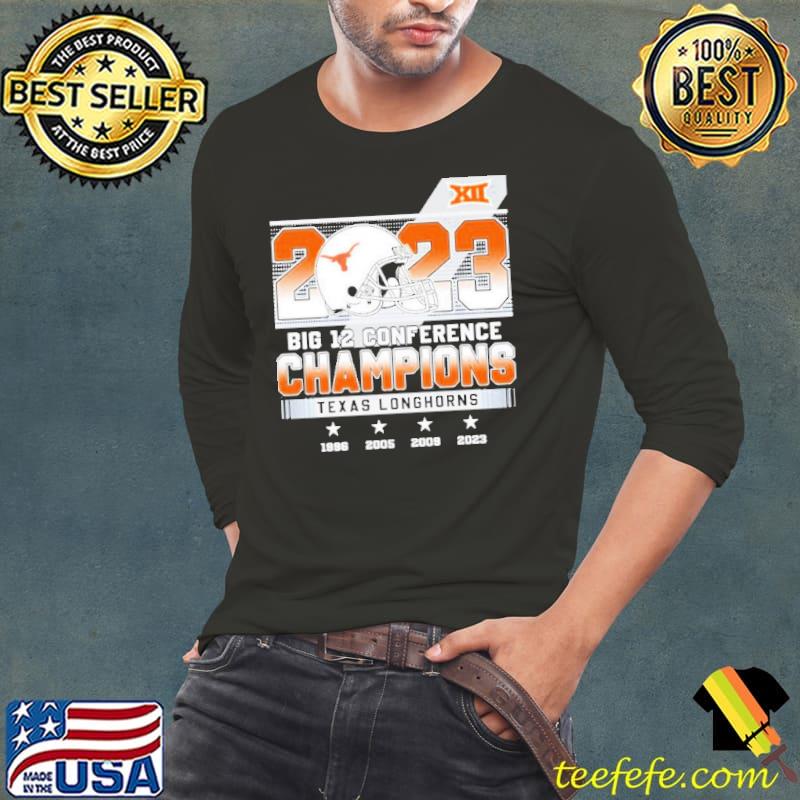 Texas Longhorns 4-Time Big 12 Conference Champions Shirt Long Sleeve Tee Texas Longhorns 4-Time Big 12 Conference Champions Shirt Long Sleeve Tee