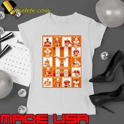 Texas Longhorns legends signatures shirt