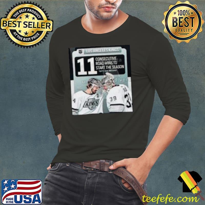 The Los Angeles Kings 11 Consecutive Road Wins To Start The Season Is An NHL Record Classic Shirt Long Sleeve Tee The Los Angeles Kings 11 Consecutive Road Wins To Start The Season Is An NHL Record Classic Shirt Long Sleeve Tee