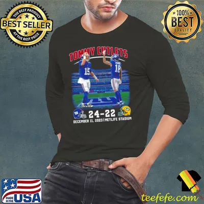 Tommy Cutlets NY Giants 24-22 Green Bay Packers December 11 2023 Metlife Stadium Shirt