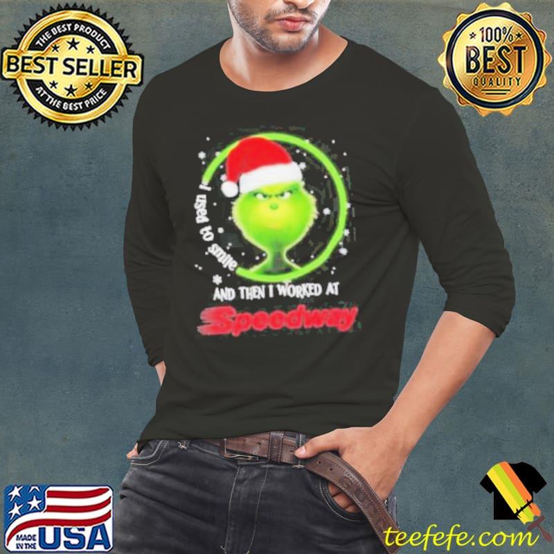 Top santa Grinch I used to smile and the I worked at Speedway 2023 christmas s Long Sleeve Tee Top santa Grinch I used to smile and the I worked at Speedway 2023 christmas s Long Sleeve Tee