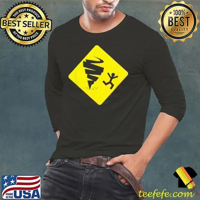 Tornado Warning Yellow Sign Shirt