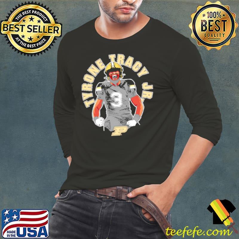 Tyrone Tracy Jr. Purdue Boilermakers Football Cartoon Shirt Long Sleeve Tee Tyrone Tracy Jr. Purdue Boilermakers Football Cartoon Shirt Long Sleeve Tee