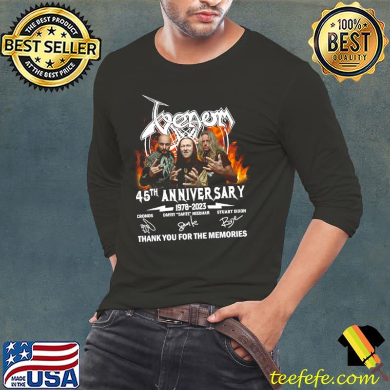 Venom 45th anniversary 1978 2023 thank you for the memories signatures T-Shirt Long Sleeve Tee Venom 45th anniversary 1978 2023 thank you for the memories signatures T-Shirt Long Sleeve Tee