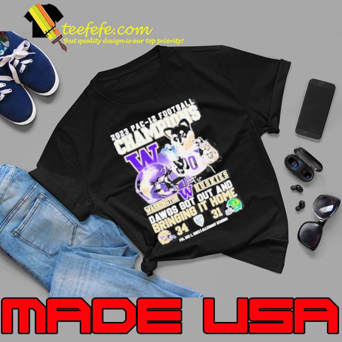 Washington Huskies 2023 PAC 12 Football Champions Dawgs Got Out And Bringing It Home Shirt Unisex Washington Huskies 2023 PAC 12 Football Champions Dawgs Got Out And Bringing It Home Shirt Unisex