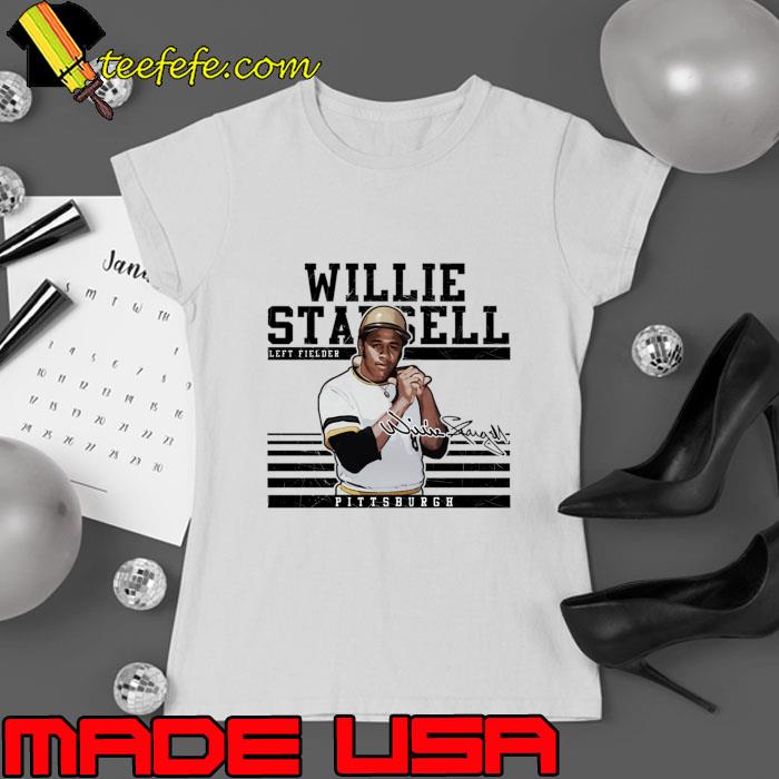 Willie Stargell Pittsburgh Sport Signature American professional baseball left fielder T-Shirt Ladies tee Willie Stargell Pittsburgh Sport Signature American professional baseball left fielder T-Shirt Ladies tee