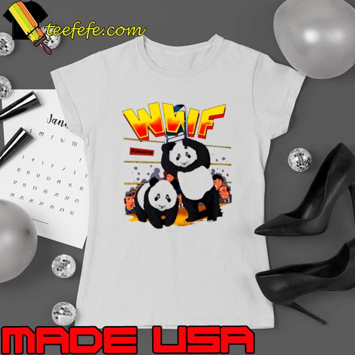 WWF panda WWE parody s Ladies tee WWF panda WWE parody s Ladies tee