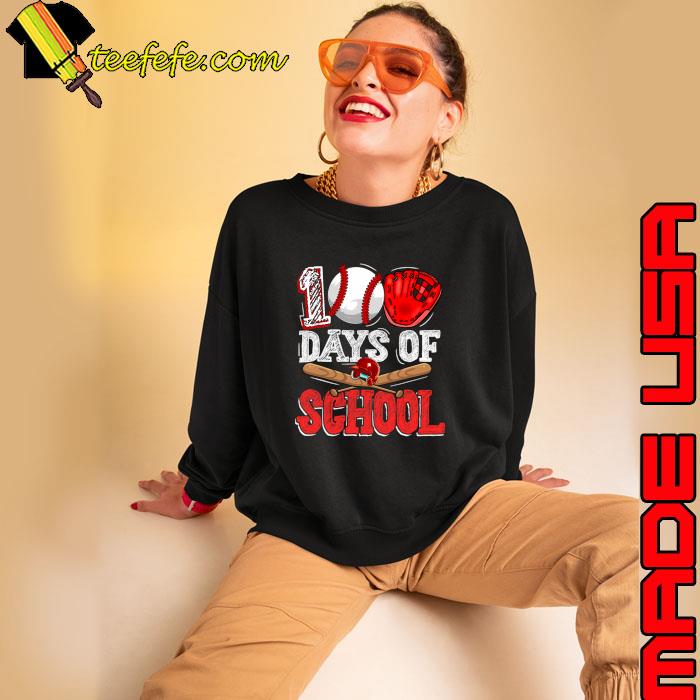 100 Days of School Baseball Teacher T-Shirt
