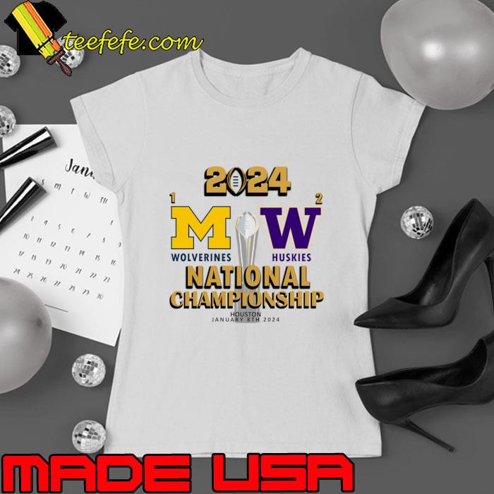 2024 national championship wolverines huskies cup T-Shirt Ladies tee 2024 national championship wolverines huskies cup T-Shirt Ladies tee
