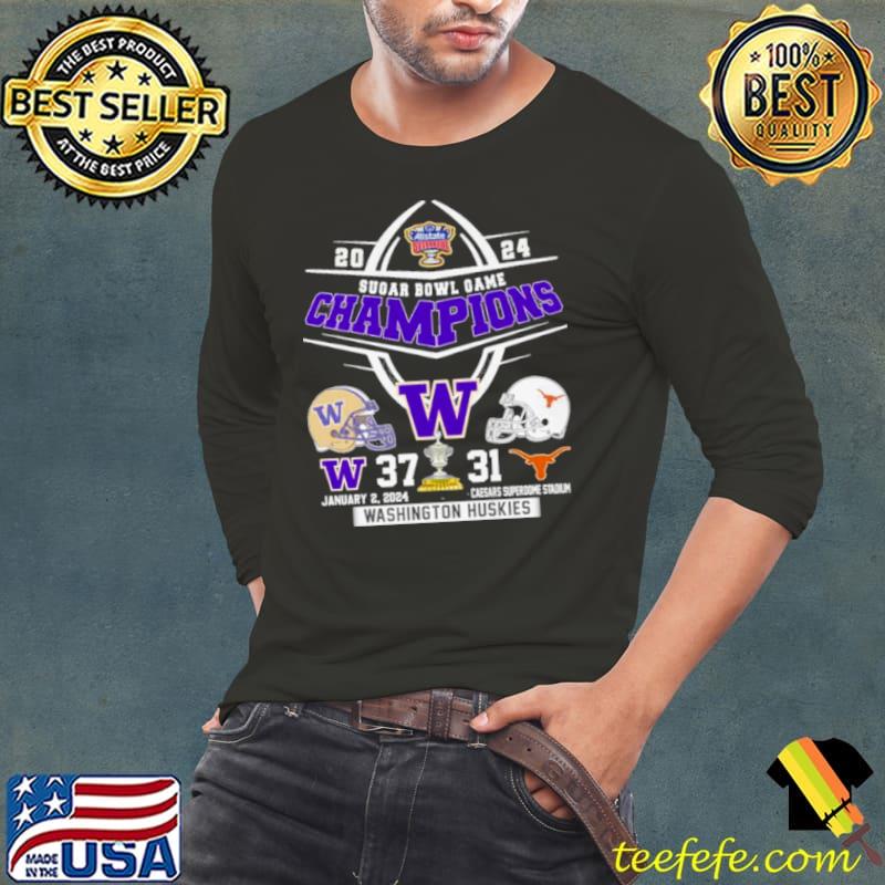 2024 Sugar Bowl Champions Washington Huskies 37 31 Texas Longhorn Shirt Long Sleeve Tee 2024 Sugar Bowl Champions Washington Huskies 37 31 Texas Longhorn Shirt Long Sleeve Tee