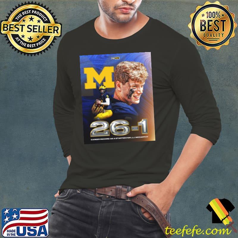 26 1 Career Record As Starter For J.J McCarthy Shirt Long Sleeve Tee 26 1 Career Record As Starter For J.J McCarthy Shirt Long Sleeve Tee