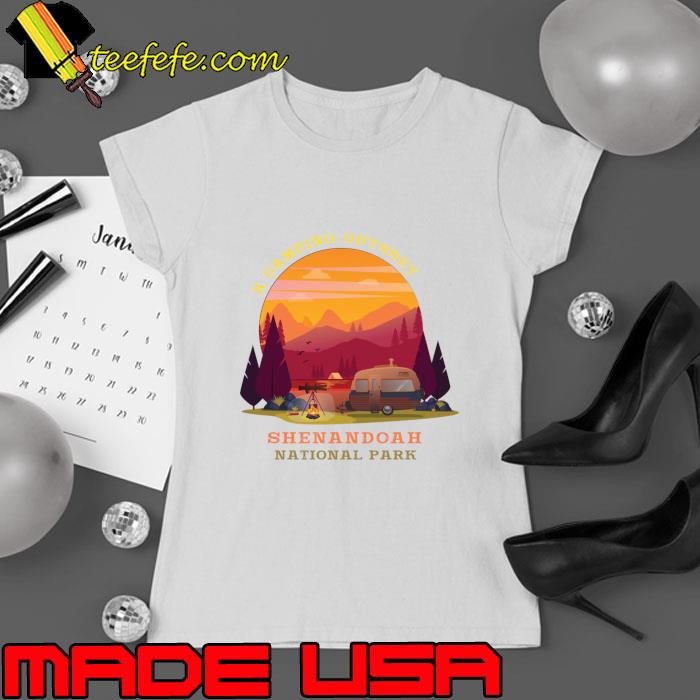 A Camping Odyssey Shenandoah National Park Mountain Sunset Retro T-Shirt Ladies tee A Camping Odyssey Shenandoah National Park Mountain Sunset Retro T-Shirt Ladies tee