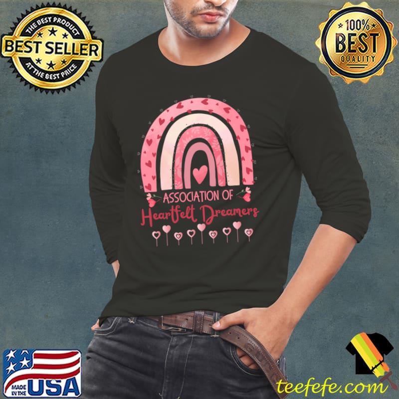 Association Of Heartfelt Dreamers Rainbow Hearts T-Shirt Long Sleeve Tee Association Of Heartfelt Dreamers Rainbow Hearts T-Shirt Long Sleeve Tee