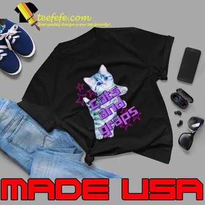 Awesome cute cats and graps shirt