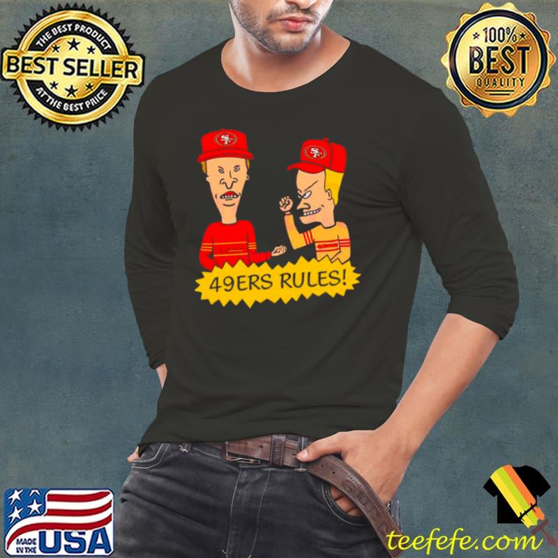 Beavis and Butt Head San Francisco 49ers Shirt Long Sleeve Tee Beavis and Butt Head San Francisco 49ers Shirt Long Sleeve Tee