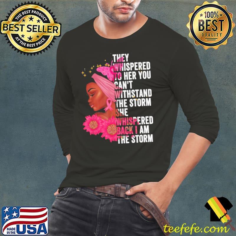 Breast Cancer Awareness Black Women Warrior Pink Ribbon Sunflower s Long Sleeve Tee Breast Cancer Awareness Black Women Warrior Pink Ribbon Sunflower s Long Sleeve Tee