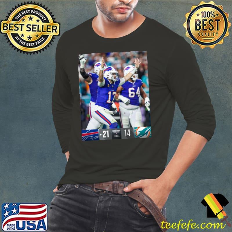 Buffalo Bills Win 21 14 Miami Dolphins 2023 AFC East Division Champions Final Score Shirt Buffalo Bills Win 21 14 Miami Dolphins 2023 AFC East Division Champions Final Score Shirt