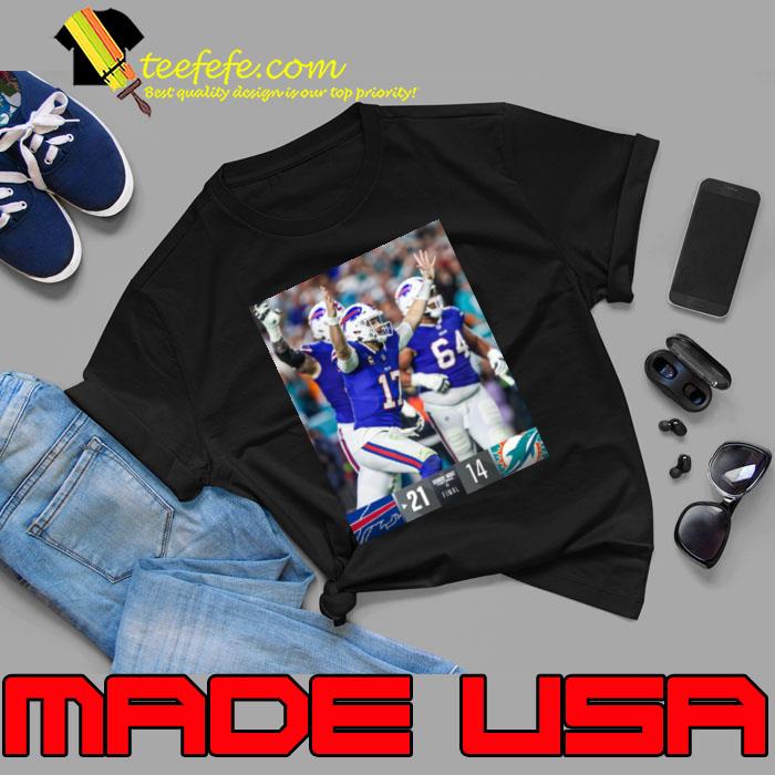 Buffalo Bills Win 21 14 Miami Dolphins 2023 AFC East Division Champions Final Score Shirt Unisex Buffalo Bills Win 21 14 Miami Dolphins 2023 AFC East Division Champions Final Score Shirt Unisex