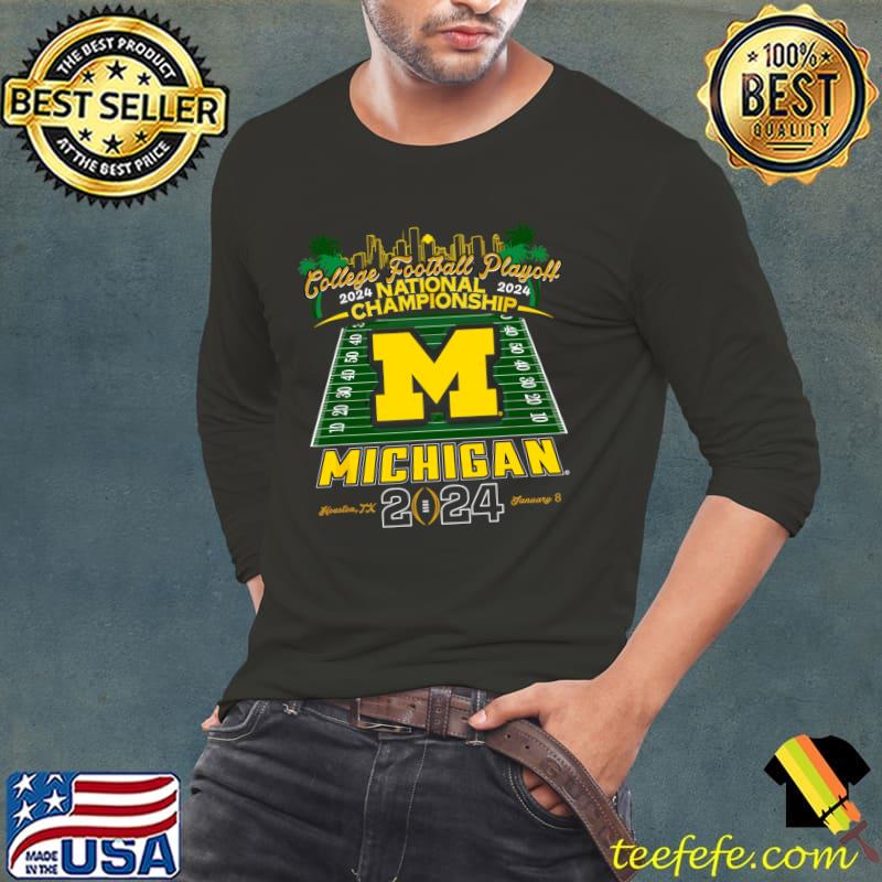 College Football Playoff National Championship 2024 Michigan CFP T-Shirt Long Sleeve Tee College Football Playoff National Championship 2024 Michigan CFP T-Shirt Long Sleeve Tee
