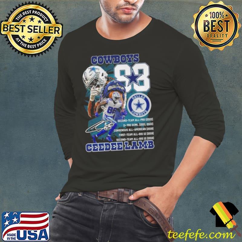 Dallas Cowboys Ceedee Lamb Second Team All Pro 2022 2x Pro Bowl Signature Shirt Long Sleeve Tee Dallas Cowboys Ceedee Lamb Second Team All Pro 2022 2x Pro Bowl Signature Shirt Long Sleeve Tee