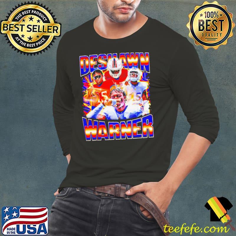 Deshawn Warner Kansas Jayhawks football graphic poster s Long Sleeve Tee Deshawn Warner Kansas Jayhawks football graphic poster s Long Sleeve Tee