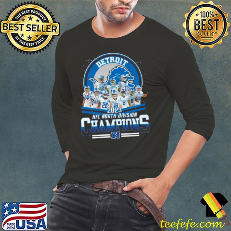 Detroit Lions Football 2023 NFC North Division Champions Signatures Shirt Long Sleeve Tee Detroit Lions Football 2023 NFC North Division Champions Signatures Shirt Long Sleeve Tee