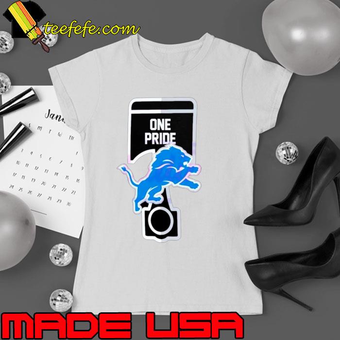 Detroit Lions one pride logo s Ladies tee Detroit Lions one pride logo s Ladies tee
