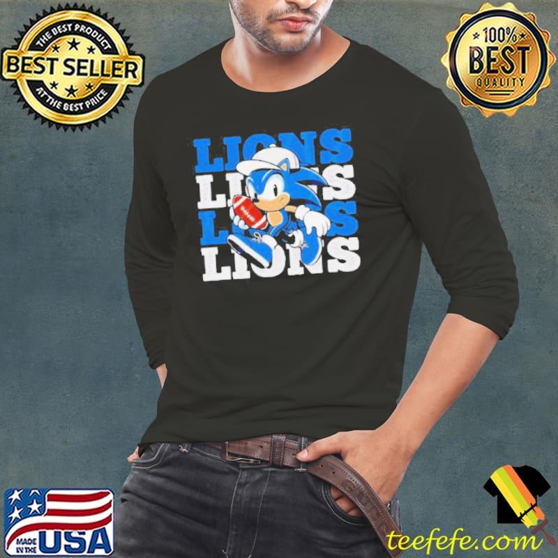 Detroit Lions Sonic the Hedgehog s Long Sleeve Tee Detroit Lions Sonic the Hedgehog s Long Sleeve Tee