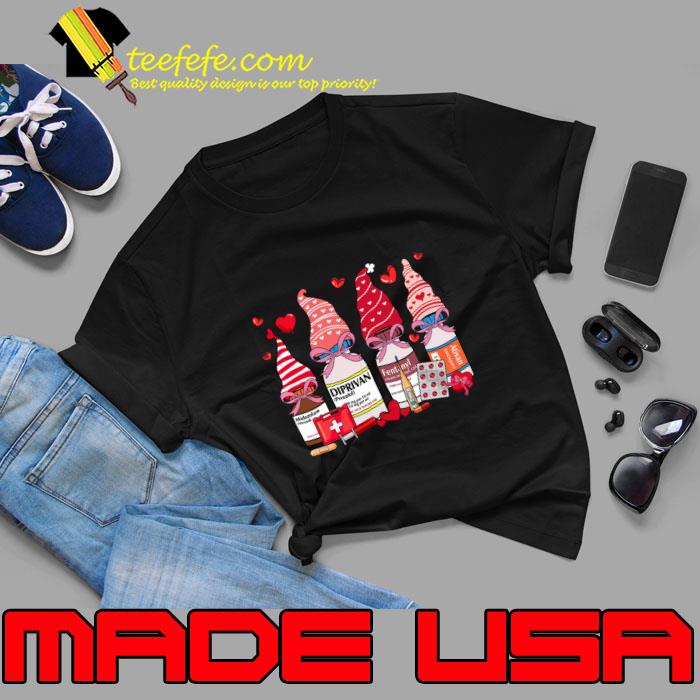 Drugs & Gnome Hat Heart ICU Nurse Happy Valentines Day T-Shirt Unisex Drugs & Gnome Hat Heart ICU Nurse Happy Valentines Day T-Shirt Unisex