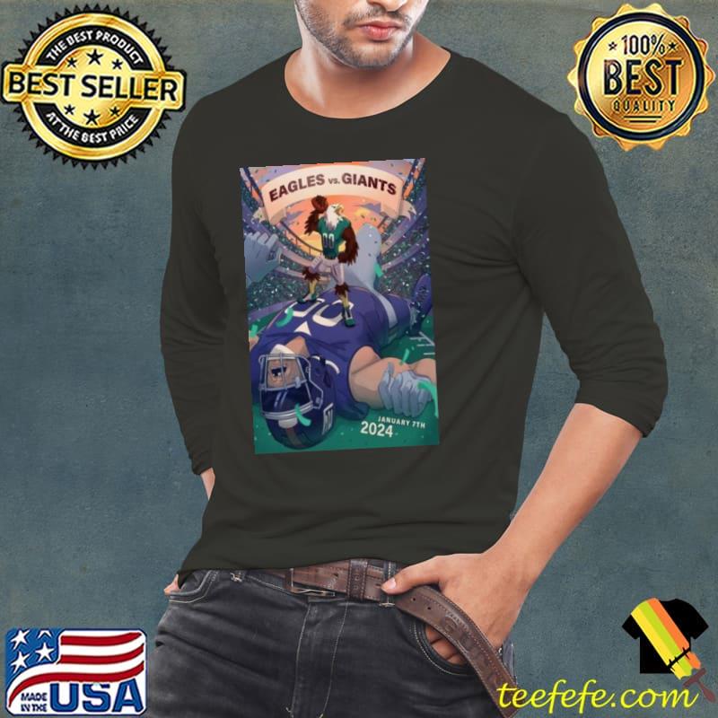 Eagles Vs Giants Poster MetLife Stadium East Rutherford, Nj January 7th, 2024 Shirt