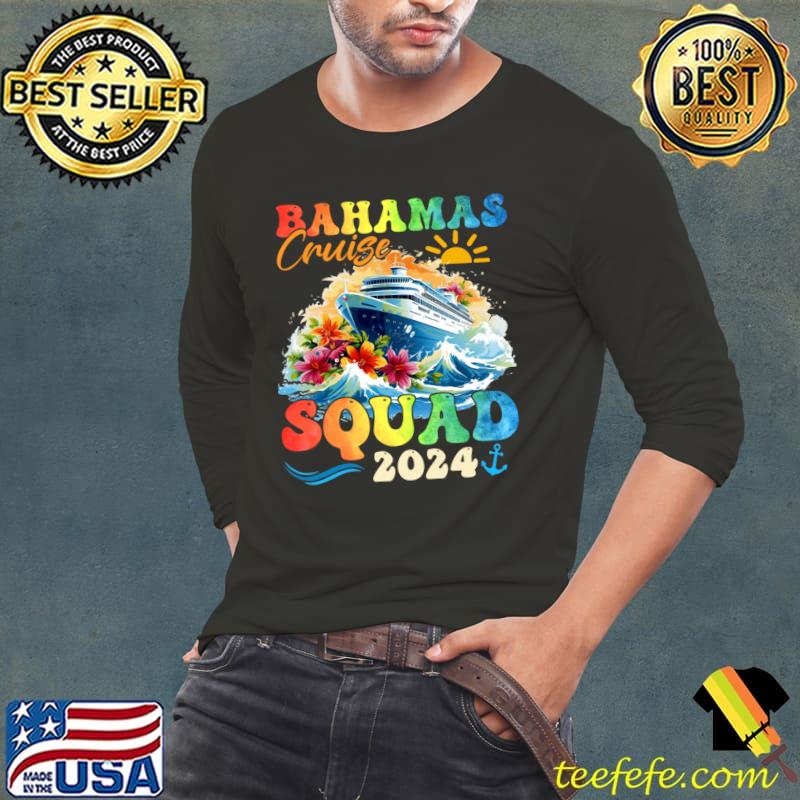 Family Cruise Bahamas 2024 Summer Matching Vacation 2024 flower tye die T-Shirt