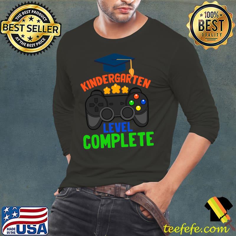 Gaming-Inspired Graduation Kindergarten Level Complete Video Game T-Shirt Long Sleeve Tee Gaming-Inspired Graduation Kindergarten Level Complete Video Game T-Shirt Long Sleeve Tee