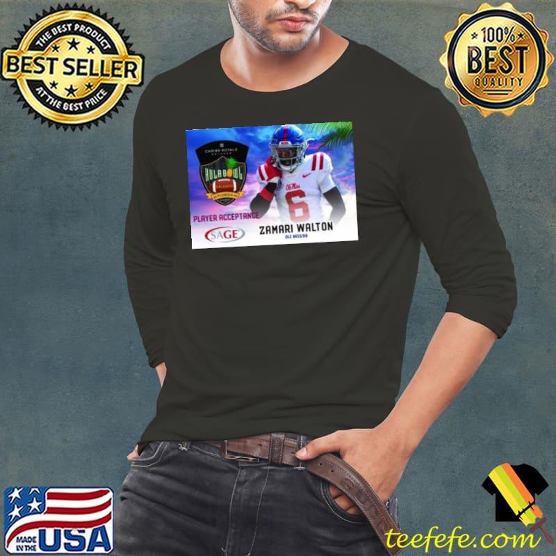 Hula Bowl 2024 NCAA College football Zamari Walton shirt